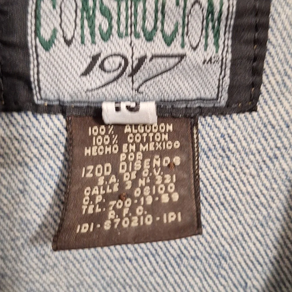 Vintage Construction 1917 heavy fitted denim dress - sleeveless button up - 13
